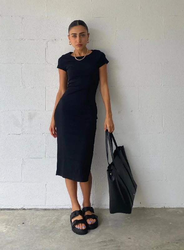 The Classic Midi Dress Black